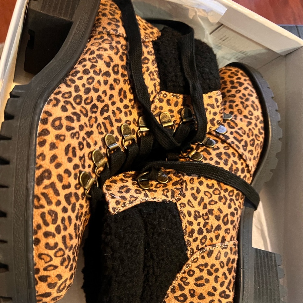 Leopard Shoe Boots